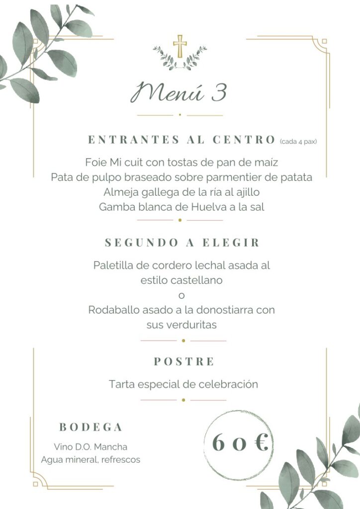 MENU3 COMUNIONES